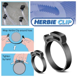 PLASTIC HOSE CLAMP - HERBIE CLIP - 0.45 - 0.53INCH - BLACK - PA66