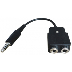 DUAL GA TO U-174 HELICOPTER HEADSET ADAPTER CABLE
