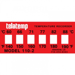 Telatemp Non-Reversible Temperature Indicator / Recorder 140-190F from teletemp