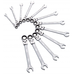 12PC METRIC V-GROOVE FLX HEAD COMBO RATCHET WRENCH