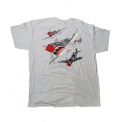 P-40 FLYING TIGERS GREY T-SHIRT SML