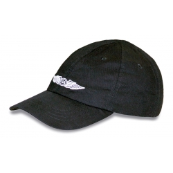 ASA BASEBALL CAP BLACK W/ EMBROIDERED WHITE ASA WI