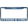 ID RATHER BE FLYING LICENSE PLATE FRAME BLUE/WHITE METAL
