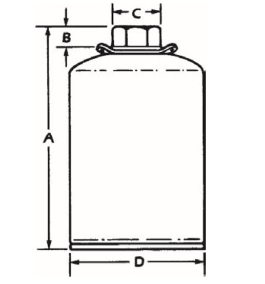 technical drwawing dimensions Champion oilfilter CH48110-1