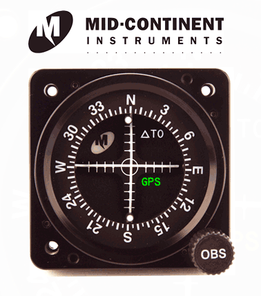 MID-CONTINENT 2 INCH COURSE DEVIATION INDICATOR