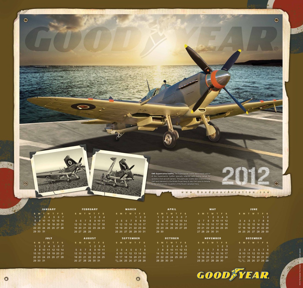 GOODYEAR 2012  AVIATION CALENDAR