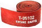 RED SILICONE ENGINE BAFFLE TEXTURED FINISH 1/8”X3”X9