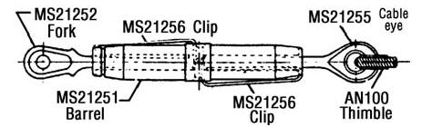 MS CLIP-LOCKING TURNBUCKLE ASSEMBLIES