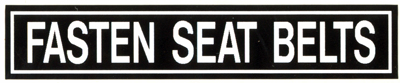 FASTEN SEAT BELT PLACARD