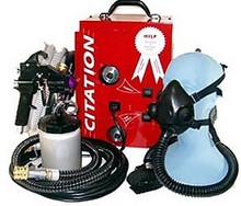 CITATION 4 STAGE HVLP PAINT SPRAYER & RESPIRATOR W/ BOTTOM FEED 