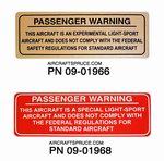 PASSENGER WARNING DECALS