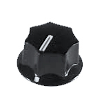 BLACK FLUTED CONTROL KNOB