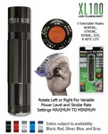 MAGLITE XL100 LED FLASHLIGHT BLACK