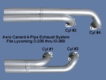 4 CYLINDER AERO CAD  4 PIPE STACKS