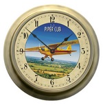 TRINTEC AIRCRAFT WALL CLOCKS METAL FRAME-BRASS FINISH