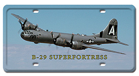 B-29 SUPERFORTRESS LICENSE PLATE