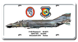 F-4D PHANTOM II LICENSE PLATE