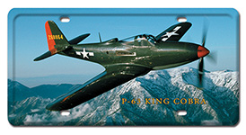 P-63 KING COBRA LICENSE PLATE