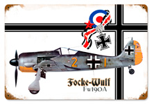 FOCKE WULF VINTAGE METAL SIGN