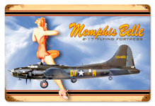 MEMPHIS BELLE VINTAGE METAL SIGN