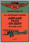 PILOT ON DUTY NOSTALGIC PORCELAIN SIGN