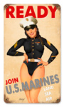 USMC GIRL VINTAGE METAL SIGN