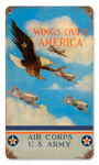 WINGS OVER AMERICA VINTAGE METAL SIGN