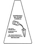 DISPOSABLE FOLDING OIL FUNNELS