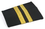 BLACK EPAULETS 2 SILVER STRIPES