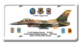 F-16C FIGHTING FULCRUM LICENSE PLATE