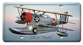 J2F-6 DUCK LICENSE PLATE