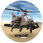 APACHE ROUND METAL SIGN