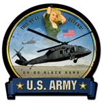 ARMY BLACKHAWK VINTAGE METAL SIGN