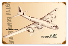 B-29 SUPERFORTRESS VINTAGE METAL SIGN