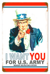 UNCLE SAM VINTAGE METAL SIGN