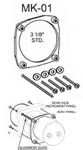 INSTRUMENT MOUNTING KIT 3-1/8 INCH STANDARD