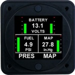 AEROSPACE LOGIC FUEL & MANIFOLD PRESSURE WITH VOLTMETER  INSTRUM