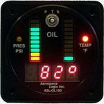 AEROSPACE LOGIC OIL PRESSURE AND TEMPERATURE KIT WITH VOLTMETER