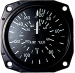 FALCON DUAL DIAL AIRSPEED INDICATOR 20-160 MPH / 20-140 KNOTS