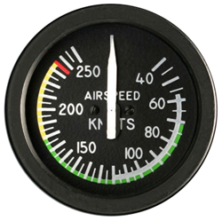 AIRSPEED INDICATOR 2 INCH CERTIFIED-14V