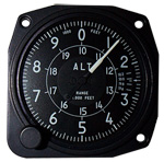 FALCON GAUGE NON-SENSITIVE ALTIMETER WITH BAROMETRIC WINDOW - 6-