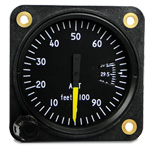 FALCON GAUGE SENSITIVE LIGHT WEIGHT ALTIMETER WITH BAROMETRIC WI