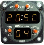 DAVTRON DIGITAL CLOCK  811B-12 WITH FLIGHT TIME RESET