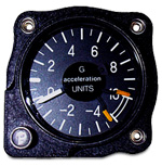 FALCON ACCELEROMETER  G METER -5g to +10g  ORANGE DIALS