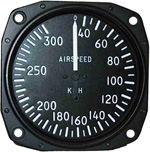 FALCON AIRSPEED INDICATOR 0-300 KPH