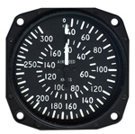 FALCON DUAL DIAL AIRSPEED INDICATOR 30-300 KPH / 30-160 KNOTS