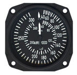 FALCON DUAL DIAL AIRSPEED INDICATOR 40-300 MPH / 40-260 KNOTS