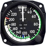 FALCON TRUE AIRSPEED INDICATOR 40-220 KNOTS