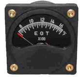 FALCON 2-1/4 EXHAUST GAS TEMPERATURE GAUGE 700-1700 F