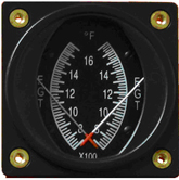 FALCON GAUGE 2-1/4 DUAL EGT/EGT GAUGE 700-1700°F